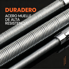 🔩 3 tamaños (1/4", 3/8", 1/2") ⚙️ Barra extensible flexible para llave de carraca - vanadio, llega a rincones estrechos, bloqueo de bola - ideal para maquinistas y aficionados al bricolaje 🛠️