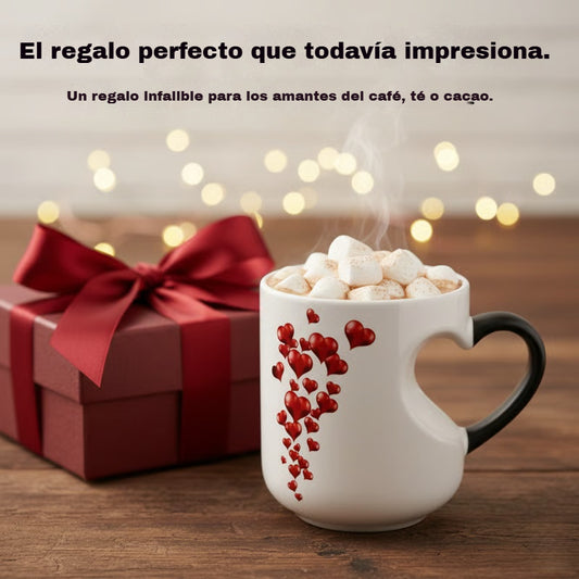 30%OFF📢📢¡50% de descuento! ⏰ Taza de cerámica para San Valentín con asa en forma de corazón que cambia de color💝✨
