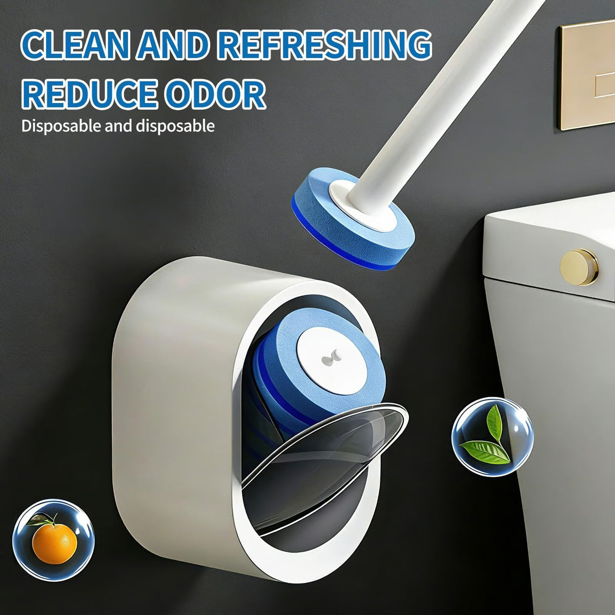 🚽✨ 【Escobilla + 18 Recambios Desechables】Sistema de Limpieza para Inodoro – Higiénico, Práctico y sin Malos Olores 🧼