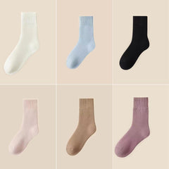 🔥【6 pares】🧦Calcetines de lana gruesos y cálidos para el invierno, súper gruesos y cálidos, elásticos, talla 35-42