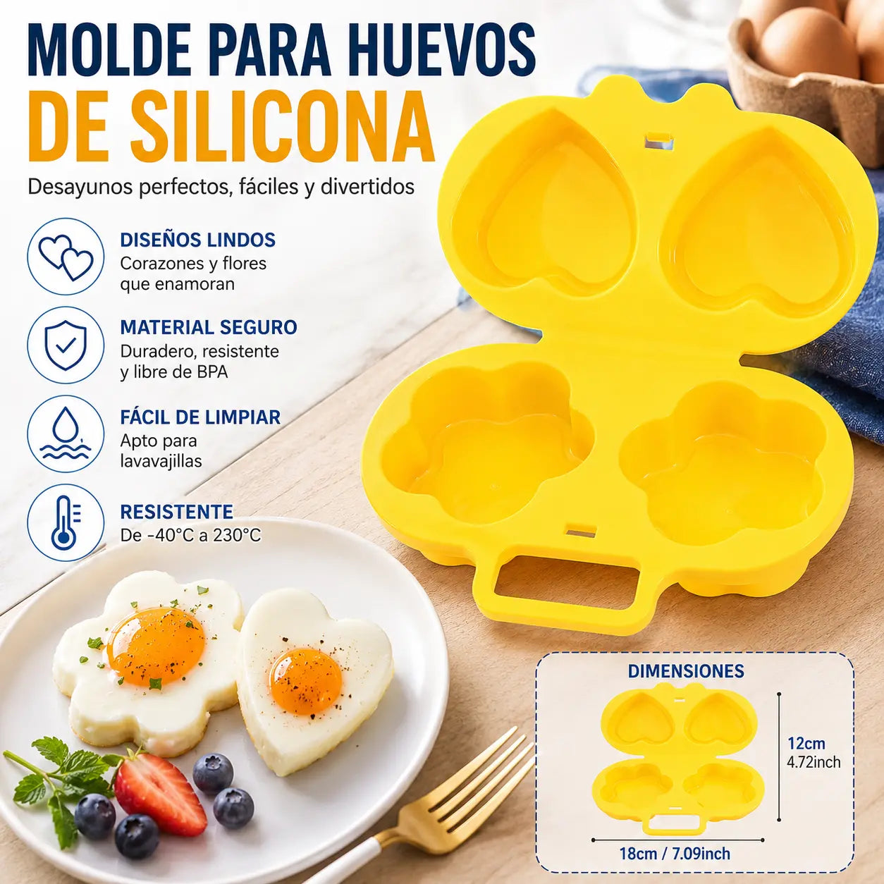 【3 pieza】🍳Cocedor de huevos para microondas de doble cavidad: cocción rápida y sin aceite, material PP apto para uso alimentario, un elemento esencial y multifuncional para la cocina💫