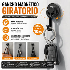 🧲Ganchos magnéticos de metal sin necesidad de taladrar, soportan hasta 10 kg✨ Duraderos, reutilizables y ahorran espacio.