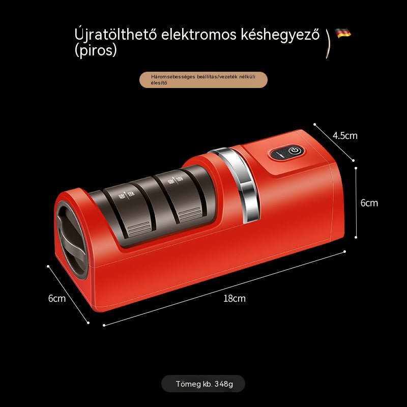 ⏳ Korlátozott ideig 40% kedvezmény! 🔪 Többfunkciós, újratölthető akkus elektromos késélező ✨