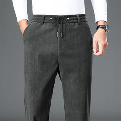👖【L-5XL】Terciopelo de otoño e invierno más pantalones deportivos de terciopelo para hombre, pantalones casuales sueltos