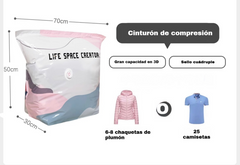 👕📦【5 piezas】Bolsas de compresión para guardar ropa, no requieren vacío, diseño reforzado.