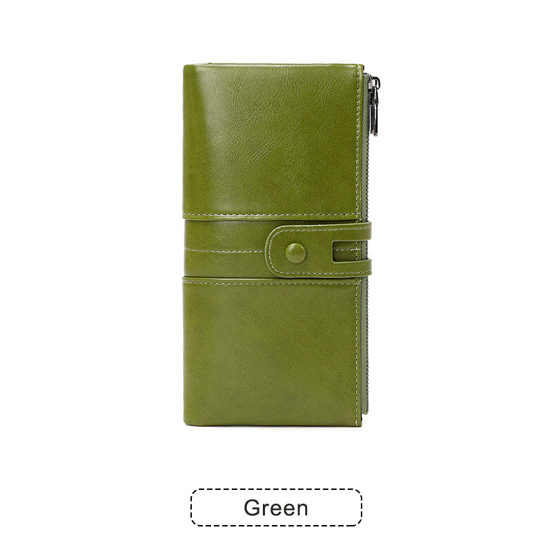 ❤️【35%OFF】💰 Cartera para teléfono móvil hecha a mano antirrobo de cuero genuino para mujer de nuevo estilo