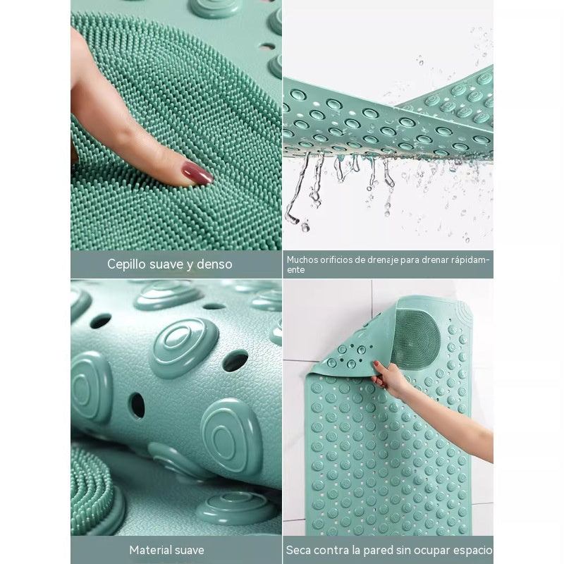 🔥🚿 【36.5*69cm】Alfombrilla de masaje antideslizante para baño con ventosa