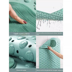 🔥🚿 【36.5*69cm】Alfombrilla de masaje antideslizante para baño con ventosa