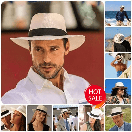 🌿 Oferta especial 【56-58 cm】Sombrero artesanal de palma de Ecuador_4290648