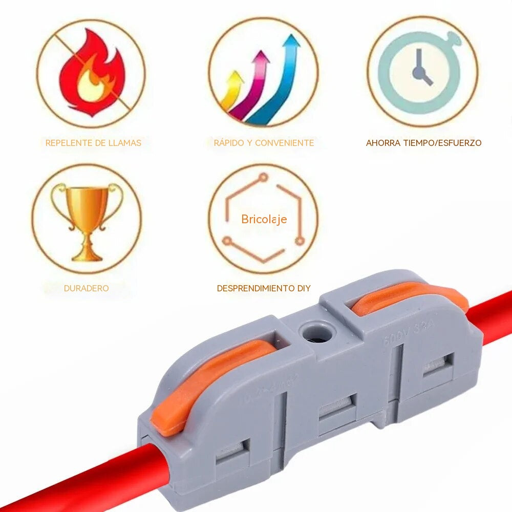 Kit de 60 conectores de cableado de palanca en línea 1 a 1