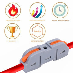 Kit de 60 conectores de cableado de palanca en línea 1 a 1