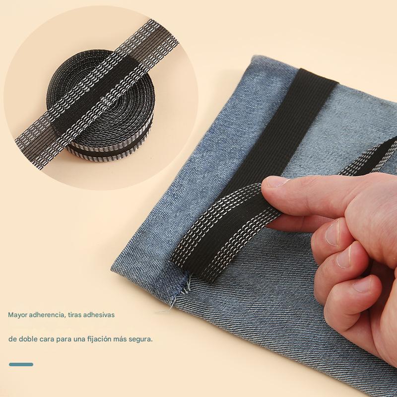 👖10 piezas 21 €✨ Cinta Adhesiva para Dobladillos sin Coser – Ajusta el Largo de tus Pantalones en Minutos ✂️