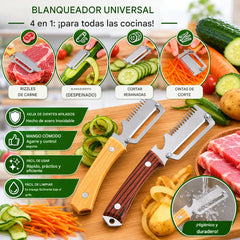 🔥Compre 1 y obtenga 1 gratis（2 piezas）🧅🔪 Pelador de cocina multifuncional 3 en 1: ¡Pela, pica verduras, corta carne y abre botellas! 🔥
