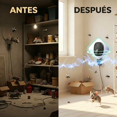 🐭 Repelente Ultrasónico de Roedores e Insectos | Alta Potencia y Frecuencia Variable | Ahuyenta Ratones, Mosquitos y Cucarachas 🔊