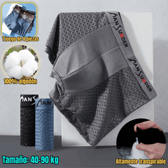 🔥🔥【Juego de 4 piezas】Calzoncillos bóxer elásticos de malla transpirable y cómodos para hombre