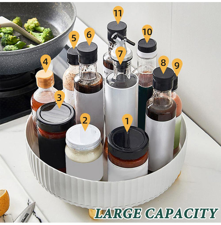 🔥Estante de almacenamiento de cocina multifuncional giratorio de 360°