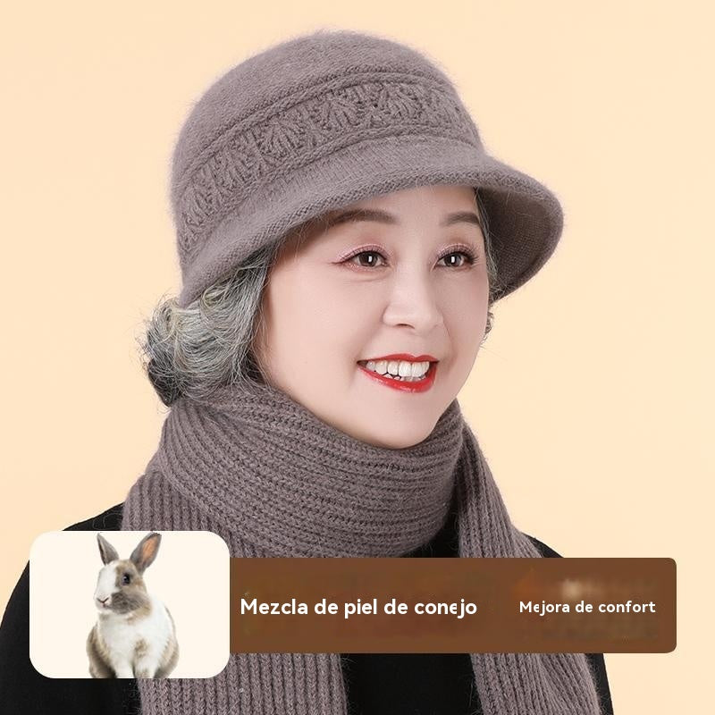 🔥🧶Sombrero + bufanda🧶 Compañero cálido en invierno: gorro de lana de punto cálido