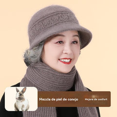 🔥🧶Sombrero + bufanda🧶 Compañero cálido en invierno: gorro de lana de punto cálido