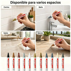 🖌️✨【10 unidades】Lápiz Reparador de Juntas para Azulejos – Renueva el Color, Impermeable y Antimoho para Cocinas y Baños 🛡️