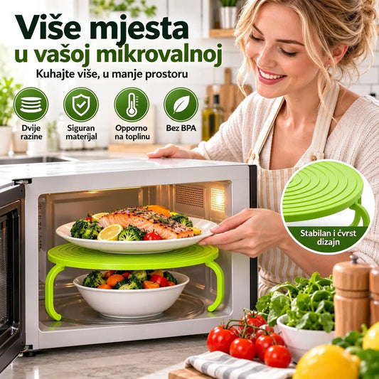 ⏰Kupite 1, dobijte 1 gratis! 🏠Dvoslojna rešetka za mikrovalnu pećnicu: štedi prostor i praktična je🍳✨