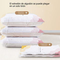 Bolsas de compresión al vacío para guardar ropa y ropa de cama.