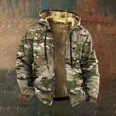 👨‍💻🧥✨【S-5XL】🔥Nueva chaqueta retro de hombre con cremallera y estampado digital 3D.
