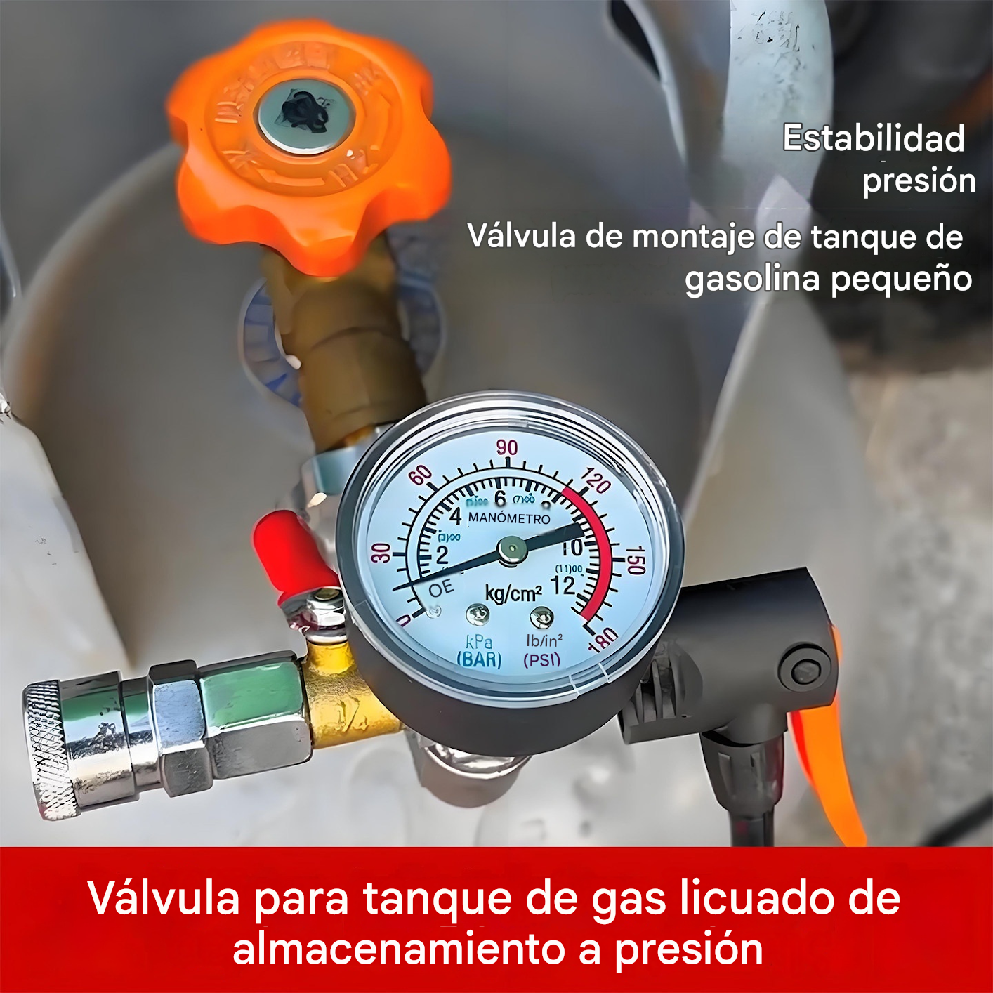👍👍Manómetro modificado para tanque de GLP. Bomba de aire y herramientas para reparación de neumáticos. Válvula miniatura para extintor de incendios de alta presión para exteriores.【Ventas mensuales: 9999+】