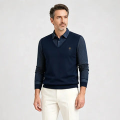 👔Rebajas de fin de año🔥【M-4XL】Conjunto de dos piezas de cachemir premium para hombre, cálido y versátil.
