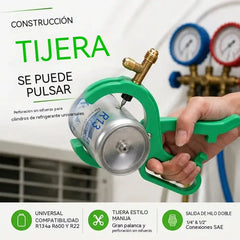 Válvula abridora de latas de refrigerante tipo tijera