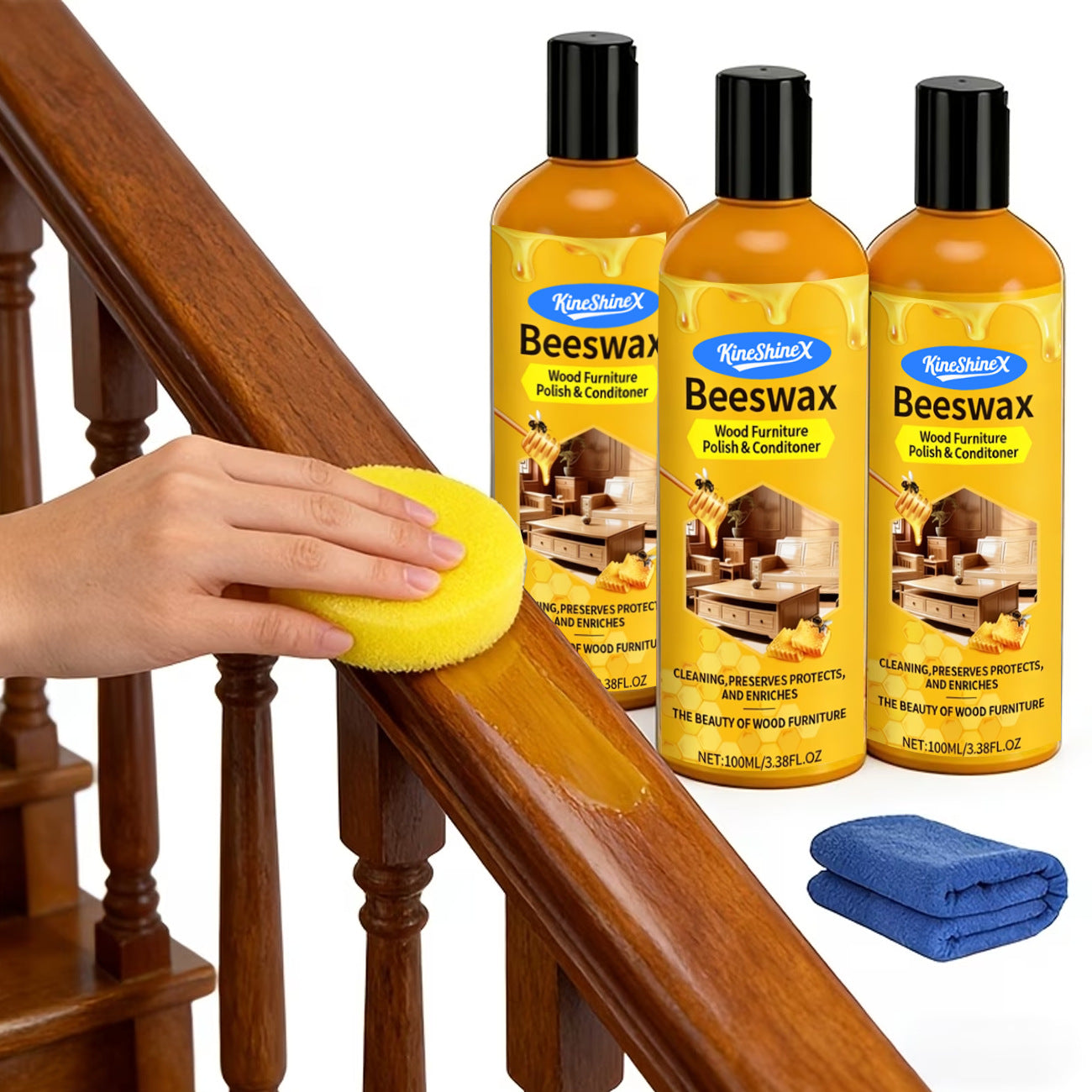 🔥Compra 1 y llévate 1 gratis🔥🧼Limpiador y abrillantador todo en uno para superficies de madera, elimina manchas, previene el polvo y aporta brillo.