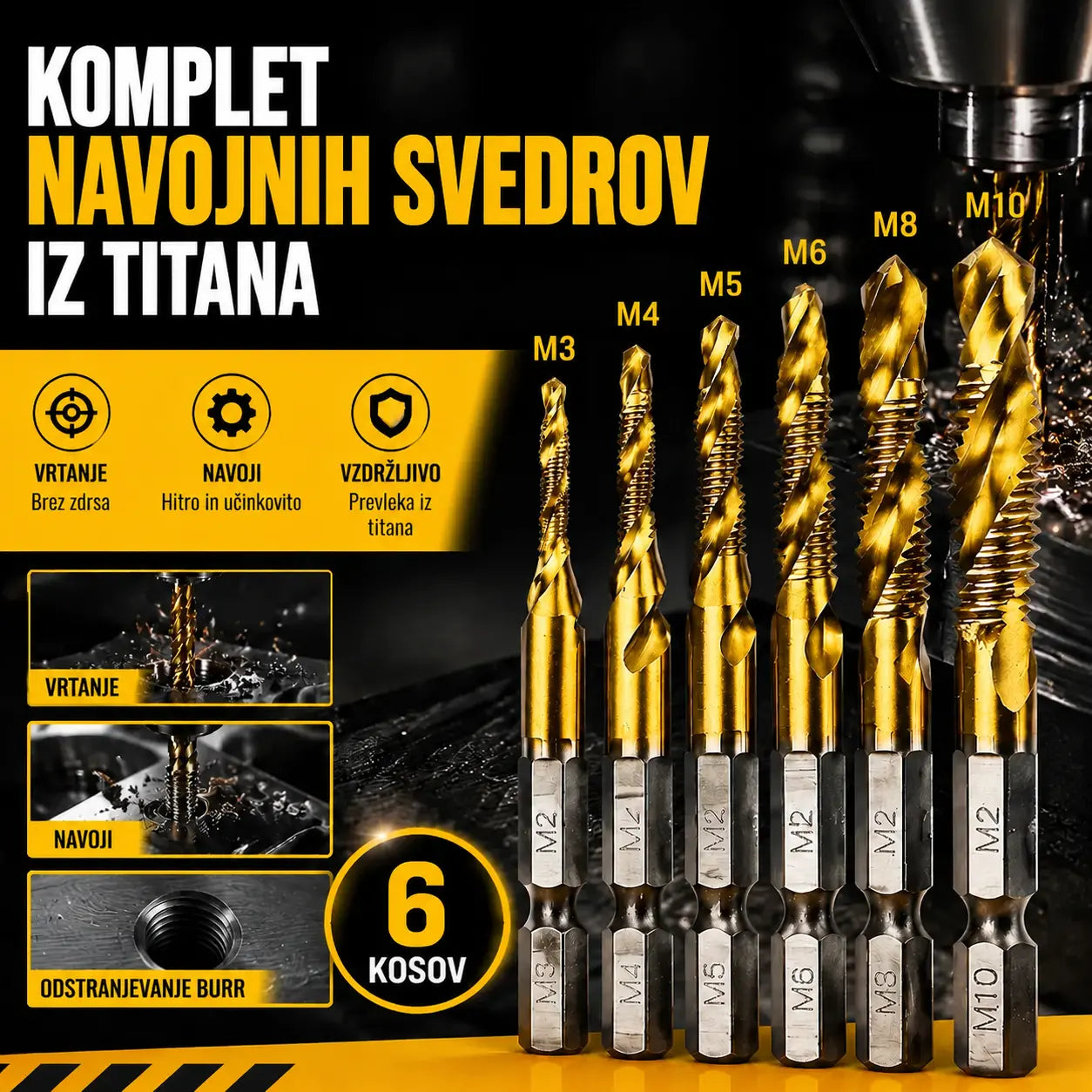 【Kupite 6, dobite 6 brezplačno (12 kosov)】Komplet večnamenskih svedrov