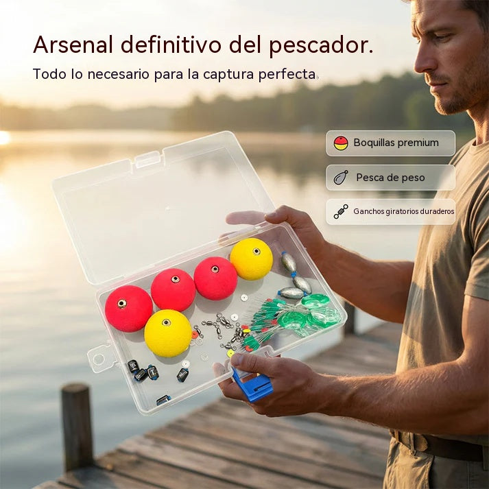 [1 juego 26 euro]Complete Fishing Float & Sinker Rig Kit