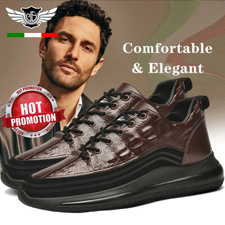 【38-48】Zapatillas italianas de lujo con estampado de cocodrilo