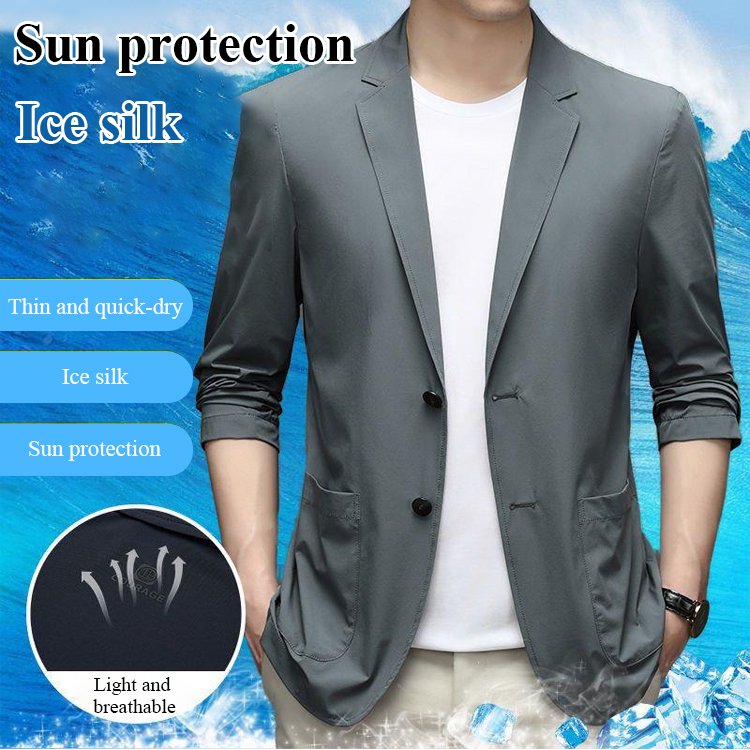 🧊🥼【M-5XL】Chaqueta de negocios de verano súper delgada para hombre