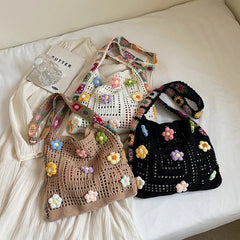 📢📢¡50% DE DESCUENTO! ⏰Bolso de hombro étnico de crochet para mujer
