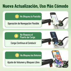 Soporte universal para teléfono para motocicletas, bicicletas eléctricas y bicicletas.