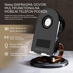 🔥📢 50% POPUSTA! Bluetooth zvučnik 5 u 1 s bežičnim punjenjem i podesivim držačem za telefon 🎶⚡