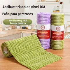 【2 unidades a 27 euros】🧻 Rollo de Paño de Limpieza Desprendible de Microfibra Gruesa – Reutilizable, Seco y Húmedo, para Cocina y Hogar 🏠✨