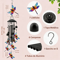 🕊️🔔 ¡OFERTA FLASH 50%! Carillón de Viento Vintage de Metal para Jardín – Aluminio Anodizado, Sonido Apacible, Resistente a la Intemperie, Ideal para Terraza y Balcón 🌿