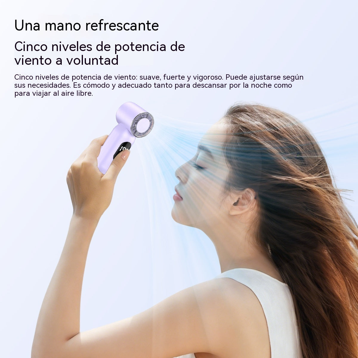 🍃🌀Nuevo ventilador portátil de mano, con gran potencia de aire y una agradable sensación de frescor