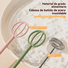 💥🥚 Mini batidora de mano inalámbrica: bate huevos y espuma leche en segundos