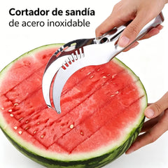 【2 piezas】Cuchillo de sandía con molino de viento de acero inoxidable, accesorios de cocina