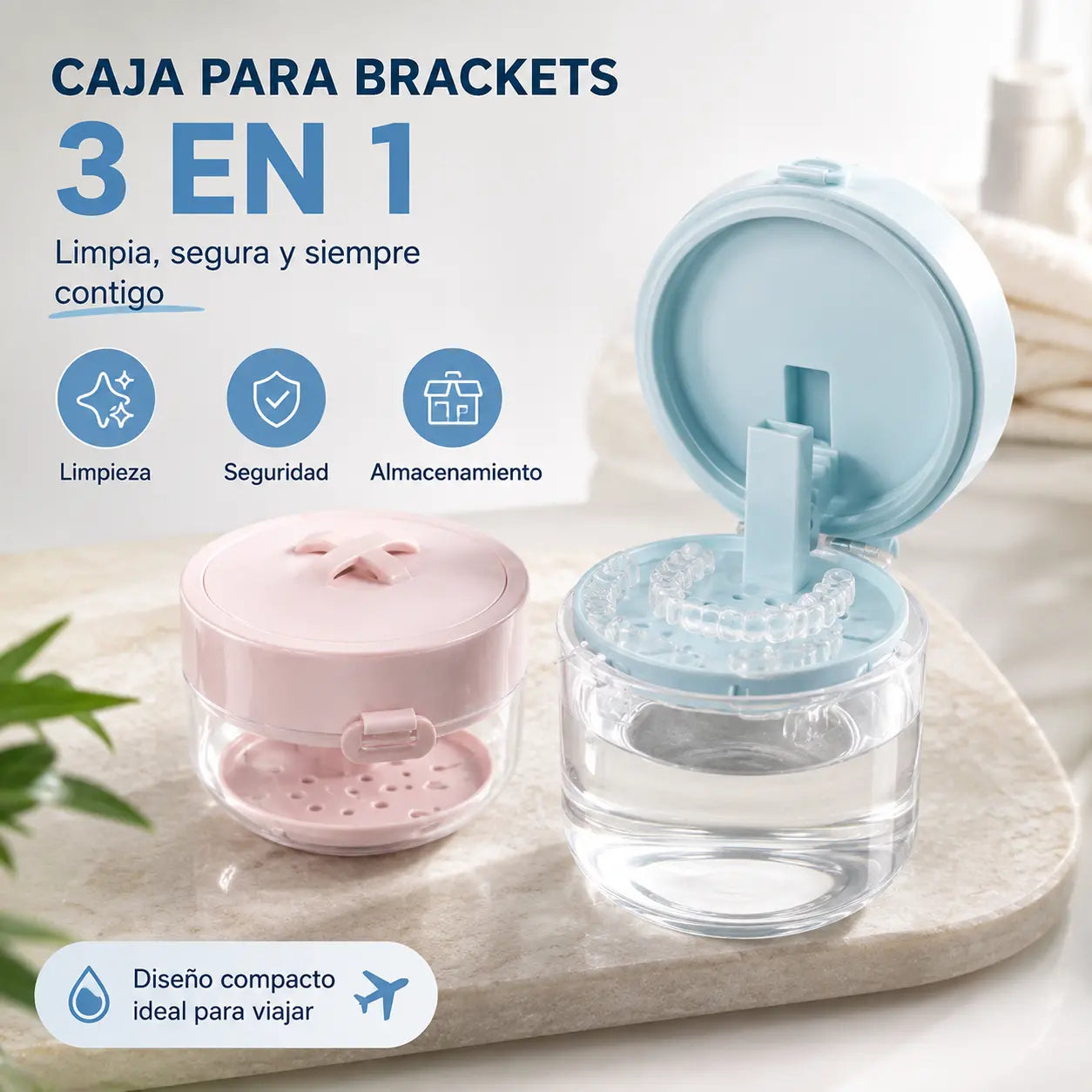 🔥Novedad, ¡Producto estrella!❤️‍🔥 Caja multifuncional para guardar aparatos de ortodoncia
