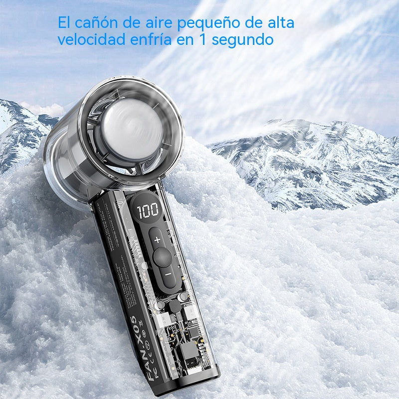 🔥【Oferta por tiempo limitado】🌀Mini ventilador de refrigeración, ventilador de turbina mecánica transparente