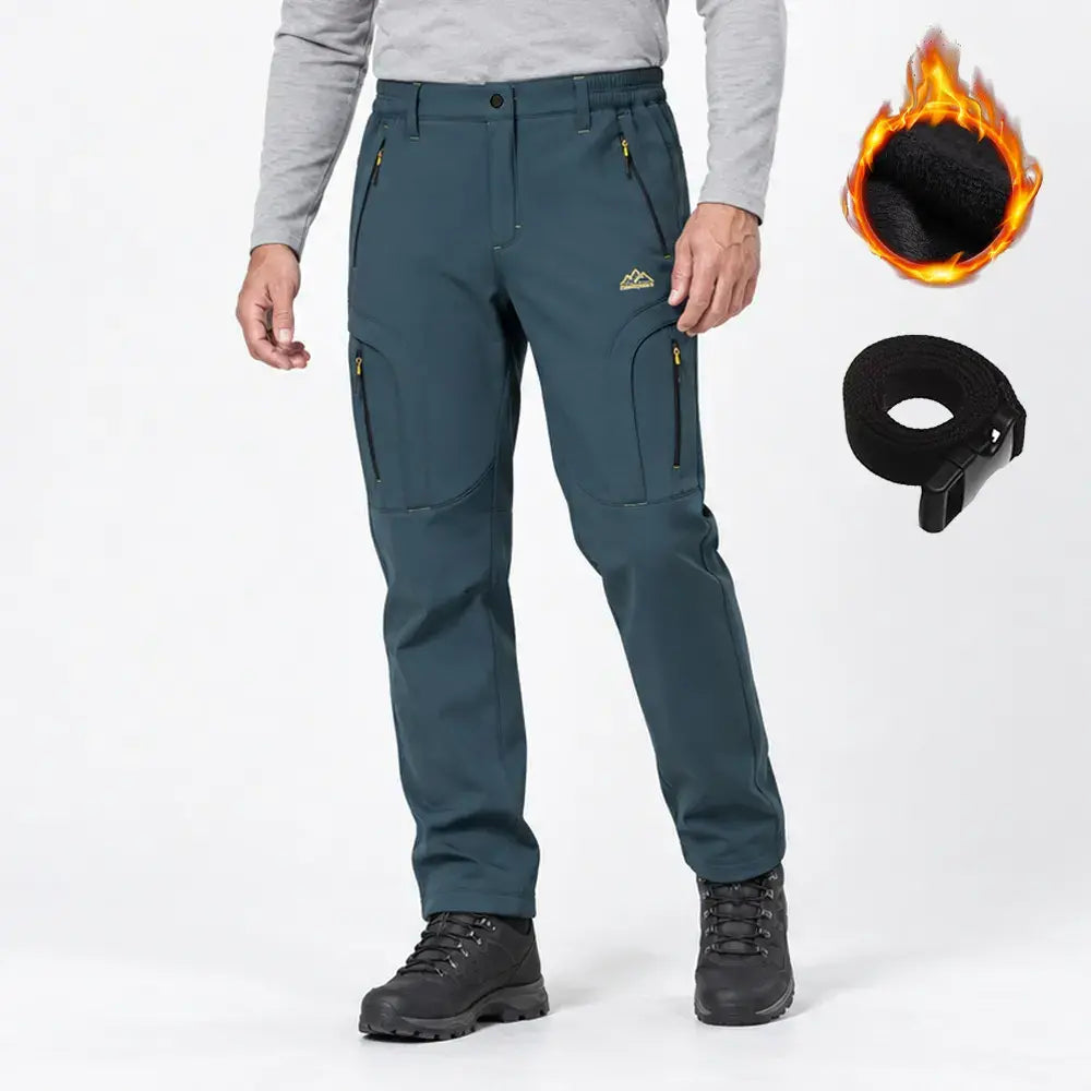 【M-6XL】Pantalones softshell para hombre para actividades al aire libre: aislantes, de secado rápido, elásticos, resistentes al viento y al agua, transpirables.