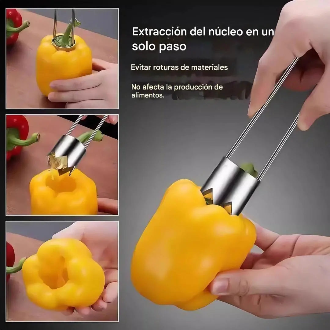 ✨2 piezas🍎Descorazonador multifuncional de frutas y verduras, material de grado alimenticio para descorazonador de calabaza amarga y manzana, electrodoméstico de cocina.