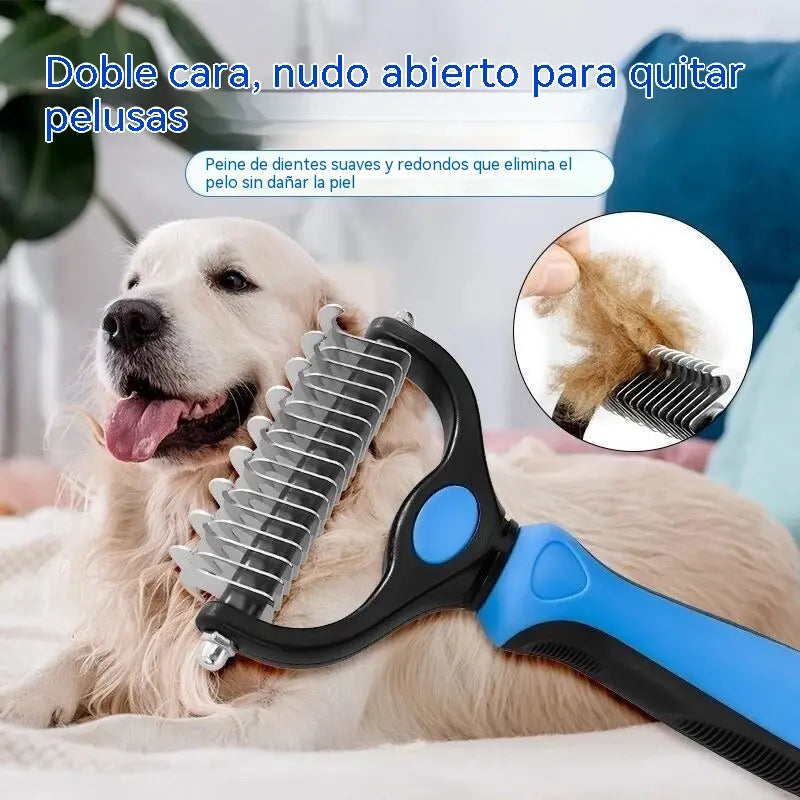 🐶【Compre 1 y obtenga 1 gratis，2 piezas】Cepillo de doble cara para el aseo de mascotas y la eliminación de pelo