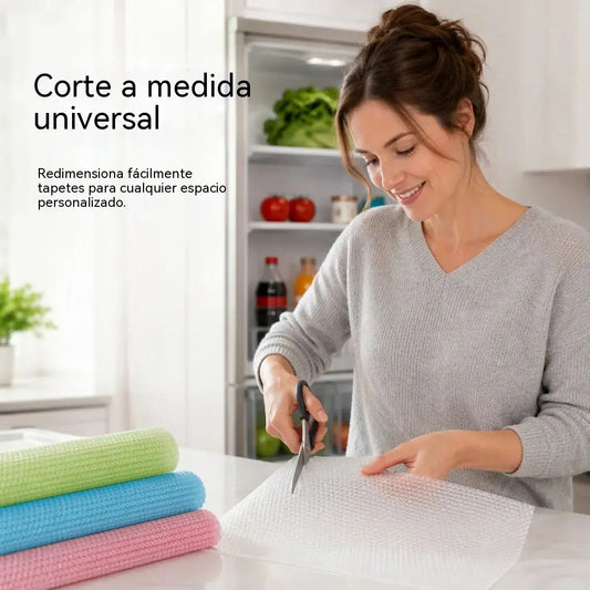 8 piezas 🧊🛡️ Protectores impermeables para estantes de refrigerador — Antideslizantes, fáciles de limpiar y aptos para contacto con alimentos — Mantén los estantes ordenados y frescos ✨