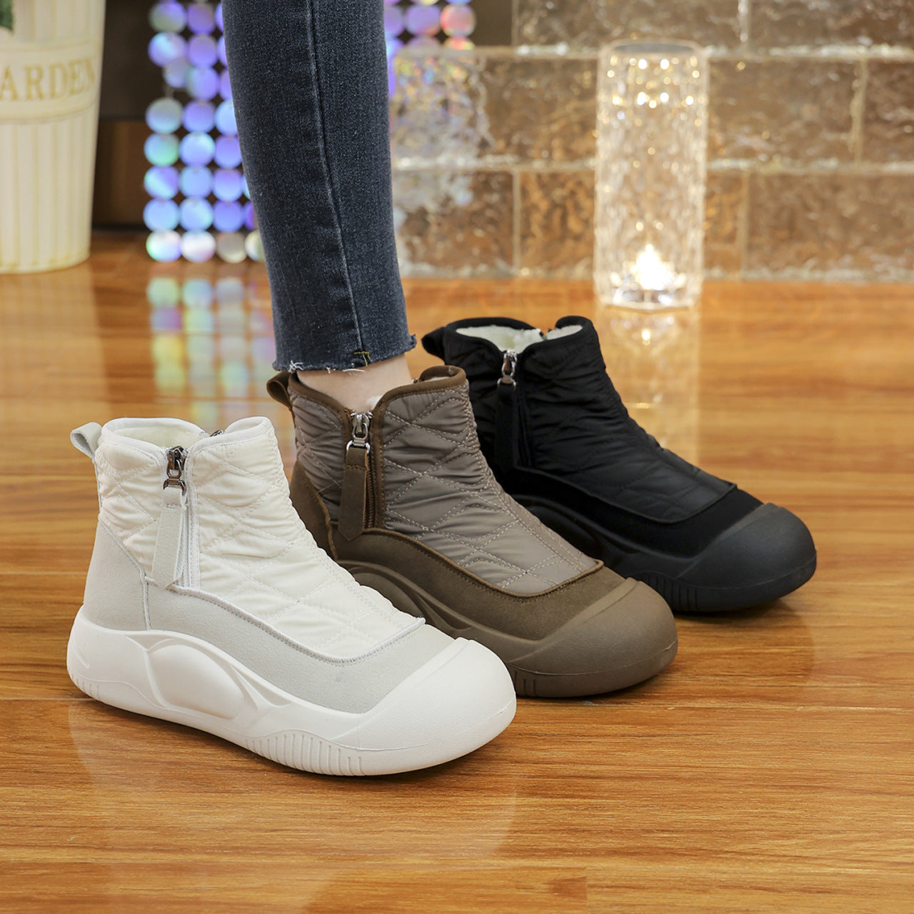 👢【Invierno cálido】Zapatos nuevos de terciopelo y algodón engrosado para el invierno de 2025