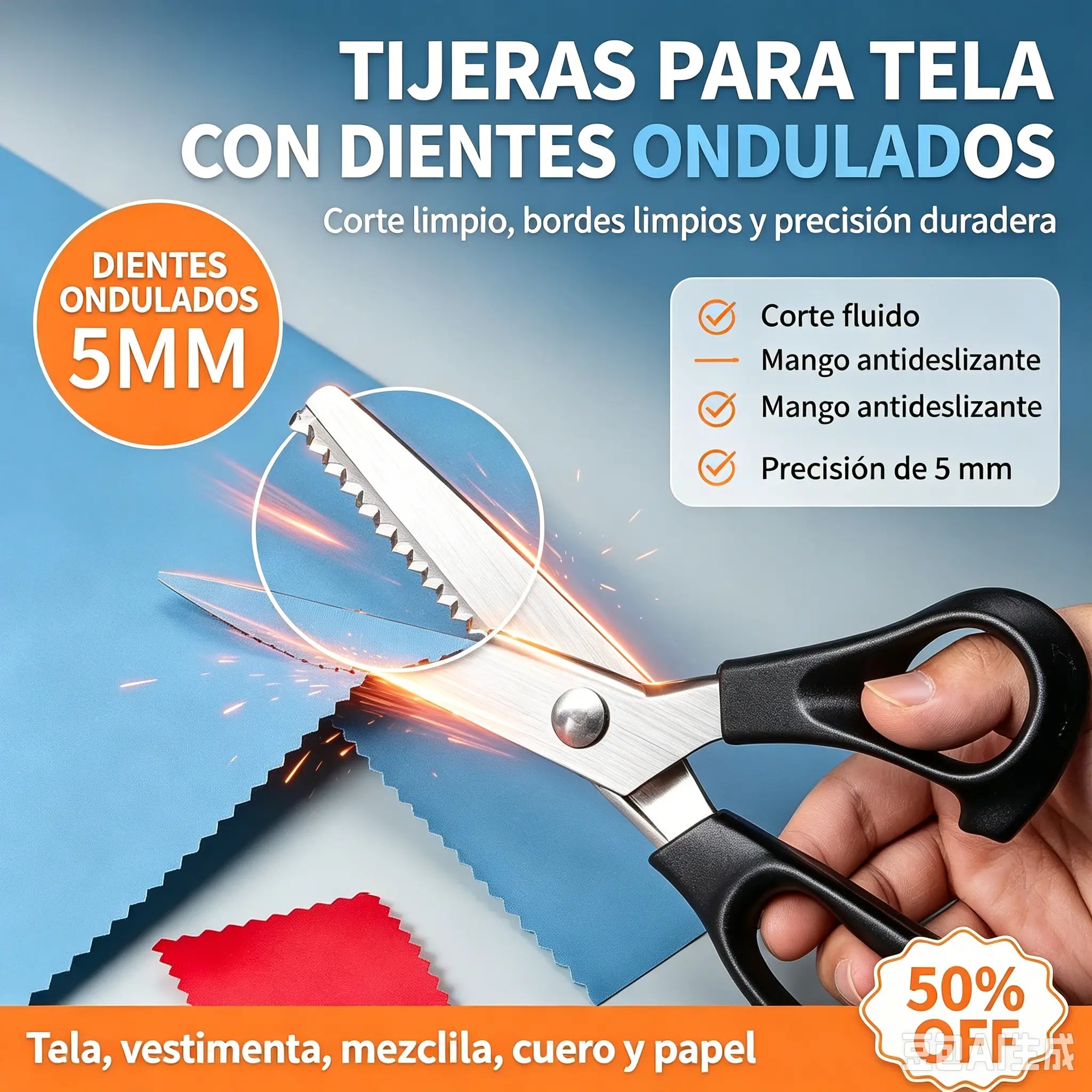 🎁2 piezas 27 euro🧵✂️ Tijeras de zig-zag de acero inoxidable – Tijeras para tela de 9,1 pulgadas para costura, acolchado, confección y manualidades